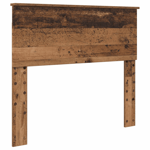 Estrutura de cama de solteiro para adultos com Cabeceira - Madeira antiga 100 x 200 cm