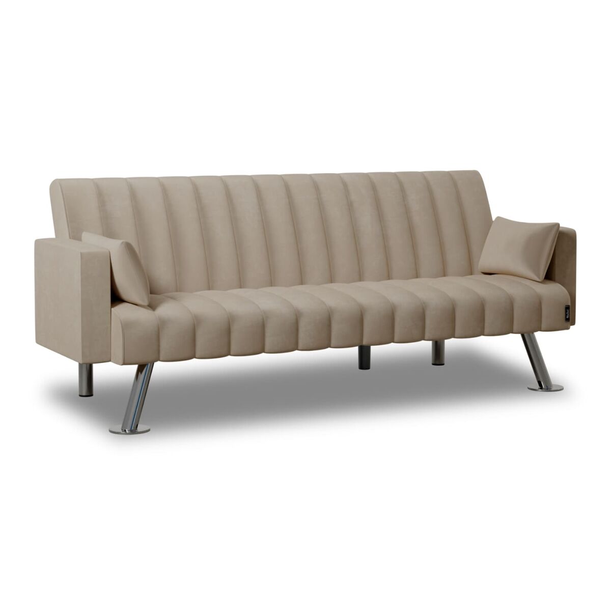 Sofá cama one lines nalui beige 3 plazas acolchado