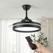 Ventilador de Techo con Luz LED y 4 Aspas Retráctiles Ventilador de Techo con Luz LED y 4 Aspas Retráctiles Negro