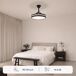 Ventilador de Techo con Luz LED y 4 Aspas Retráctiles Ventilador de Techo con Luz LED y 4 Aspas Retráctiles Negro
