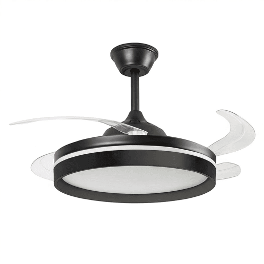 Ventoinha de teto com luz LED e controlo remoto InnovaGoods