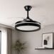 Ventilador de Techo con Luz LED y 4 Aspas Retráctiles Ventilador de Techo con Luz LED y 4 Aspas Retráctiles Negro