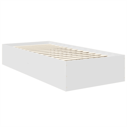 Estrutura de cama de solteiro para adultos - Branco 75 x 190 cm Madeira processada