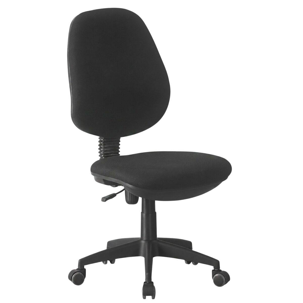 Silla de oficina o escritorio coco, reposabrazos, regulable en altura tela negro 58x101-111x60 cm