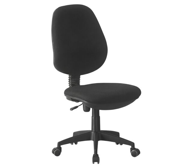 Silla de oficina o escritorio coco, reposabrazos, regulable en altura tela negro 58x101-111x60 cm