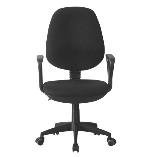 Cadeira de escritório ou mesa, com apoio de braços, altura ajustável, tecido preto, 58x101-111x60 cm