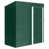 Outsunny Abrigo de Jardim Exterior 1,37 m², 163x90x179 cm, Cobertura Metálica com Porta com Fechadura e Grelhas de Ventilação, para Armazenamento de Ferramentas, Verde