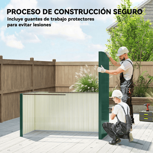 Outsunny Abrigo de Jardim Exterior 1,37 m², 163x90x179 cm, Cobertura Metálica com Porta com Fechadura e Grelhas de Ventilação, para Armazenamento de Ferramentas, Verde