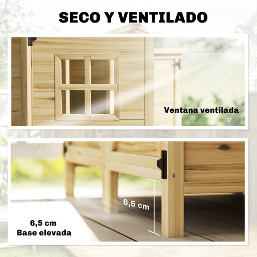 Outsunny Armário de Jardim de Madeira 106x57x167 cm Armário de Armazenamento com Dupla Zona Portas Prateleiras Removíveis Telhado Asfáltico Impermeável e Janela Madeira