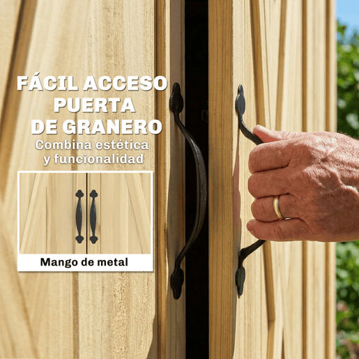 Outsunny Armário de Jardim em Madeira 93x53x168 cm Armário Exterior para Ferramentas com Portas Trancáveis 4 Prateleiras Telhado Asfáltico Inclinado e Ganchos Madeira