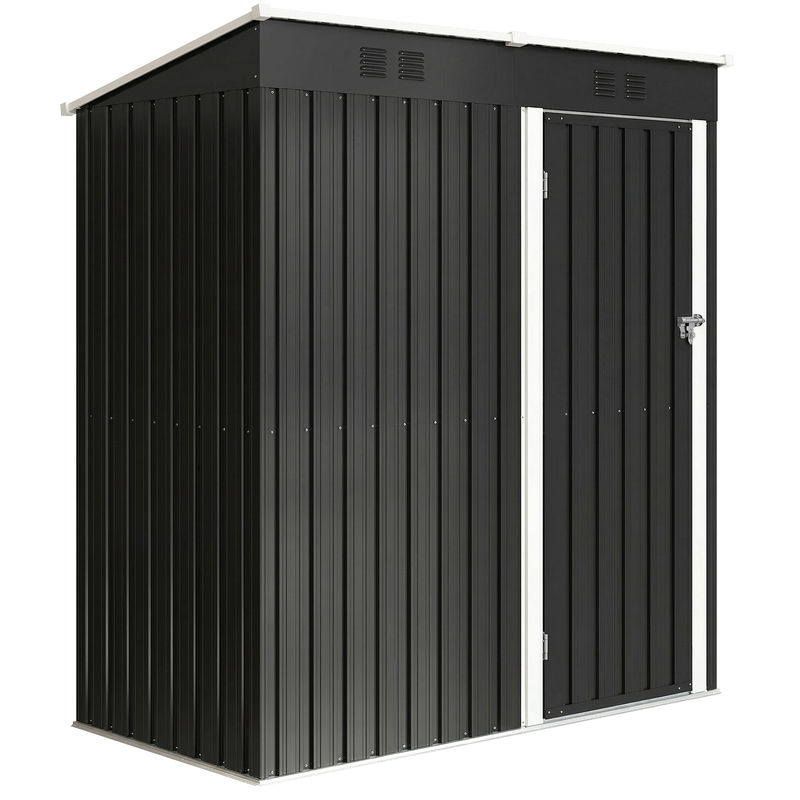 Caseta de Jardín Acero Galvanizado Outsunny 163 Gris