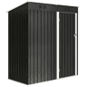 Outsunny Abrigo de Jardim Exterior 1,37 m² 163x90x179 cm, Abrigo de Jardim Metálico com Porta com Fechadura e Grelhas de Ventilação, para Armazenamento de Ferramentas, Cinzento Escuro