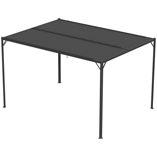 Outsunny Pérgola de Jardim 3x4 m, Gazebo com Teto de Lâminas Orientáveis, Estrutura de Metal, Proteção UPF50+, para Exterior, Terraço, Cinzento Escuro