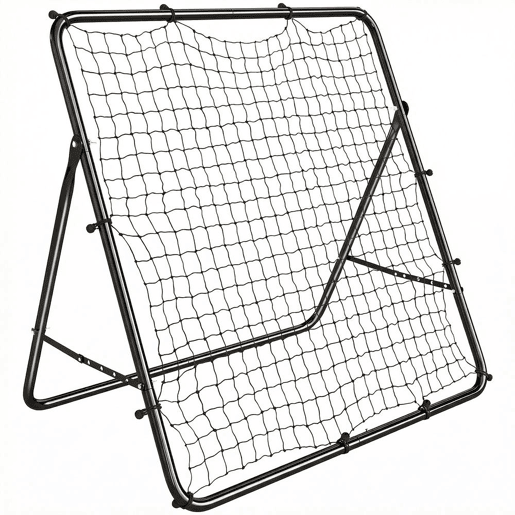 SPORTNOW Baliza Dobrável Rede de Treino de Futebol com Ângulo Ajustável em 5 Níveis com Estrutura de Aço Fácil de Montar Ideal para Treino de Futebol 120x73x112 cm Preto