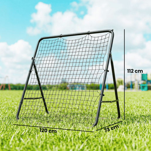 SPORTNOW Baliza Dobrável Rede de Treino de Futebol com Ângulo Ajustável em 5 Níveis com Estrutura de Aço Fácil de Montar Ideal para Treino de Futebol 120x73x112 cm Preto