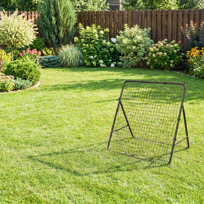 Red De Rebote Plegable SPORTNOW Con 5 Ángulos Ajustables – Marco De Acero Y Red De Nailon Para Entrenamiento De Fútbol, 120x73x112 Cm