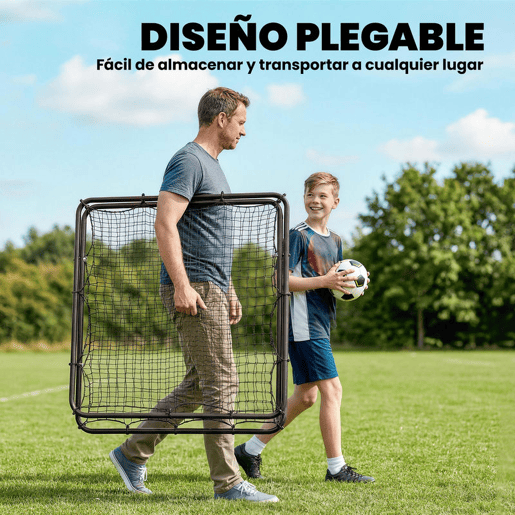 SPORTNOW Baliza Dobrável Rede de Treino de Futebol com Ângulo Ajustável em 5 Níveis com Estrutura de Aço Fácil de Montar Ideal para Treino de Futebol 120x73x112 cm Preto