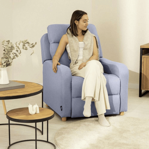Poltrona Reclinável One Fabric Nalui relax reclinável (77x87x98 cm) Azul