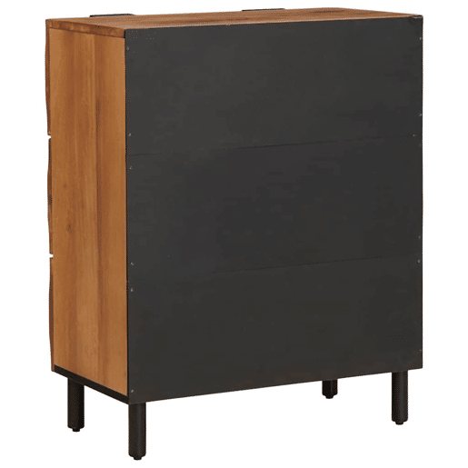 Bufete - Móvei de apoio 2 pcs Acabamento em Acácia Marrom 60 x 33 x 75 cm pt9