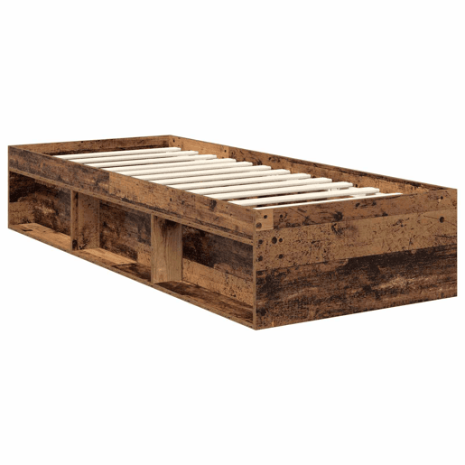 Estrutura de cama de solteiro para adultos com cabeceira Madeira antiga 75 x 190 cm
