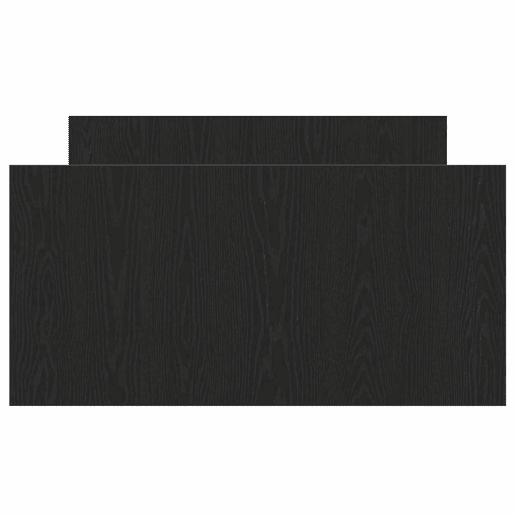 Estrutura de cama de solteiro para adultos com cabeceira Carvalho Preto 193 x 93 x 50 cm