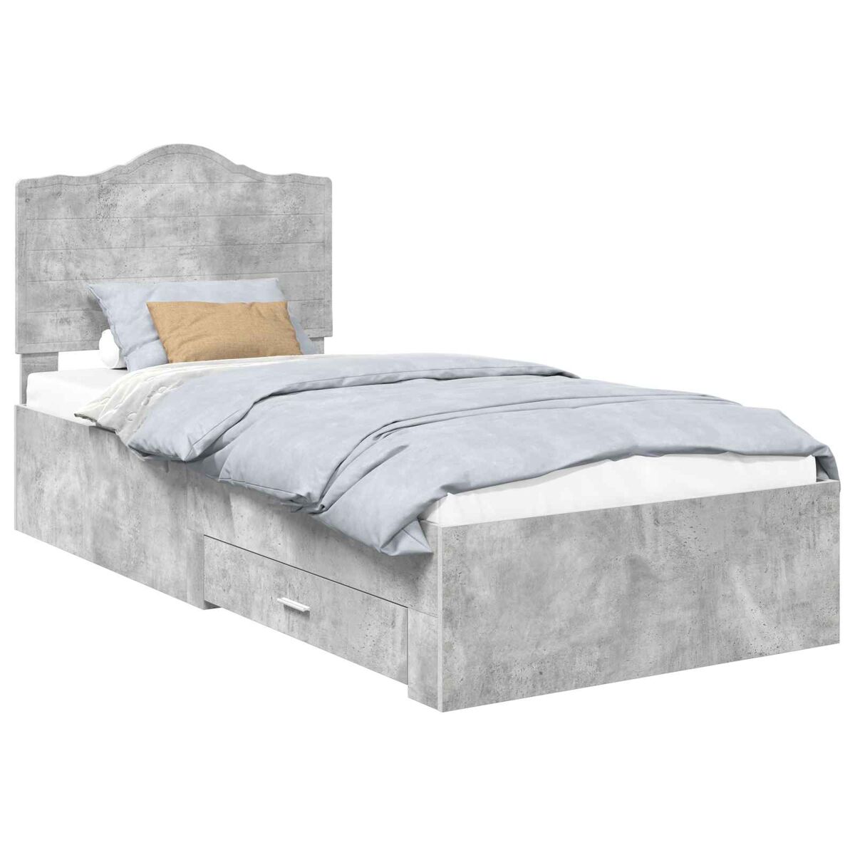 Estructura de cama individual para adultos 93x203 Gris