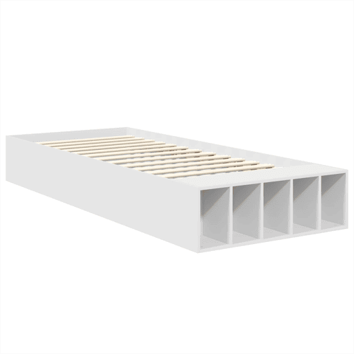 Estrutura de cama de solteiro para adultos Manual Branco 75 x 190 cm Madeira processada