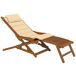 Tumbona Silla Exterior Madera de Acacia, Poliéster Outsunny Tumbona Silla Exterior Madera de Acacia, Poliéster Outsunny Crudo
