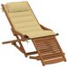 Tumbona Silla Exterior Madera de Acacia, Poliéster Outsunny Tumbona Silla Exterior Madera de Acacia, Poliéster Outsunny Crudo