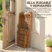 Tumbona Silla Exterior Madera de Acacia, Poliéster Outsunny Tumbona Silla Exterior Madera de Acacia, Poliéster Outsunny Crudo