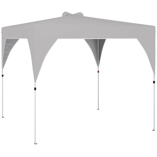 Outsunny Tenda Dobrável 3x3 m Pop-up Tenda de Jardim com Ventilação Superior Bloqueio Central UPF50+ Altura Ajustável 3 Níveis Bolsa de Transporte com Rodas Sacos de Areia Cinza