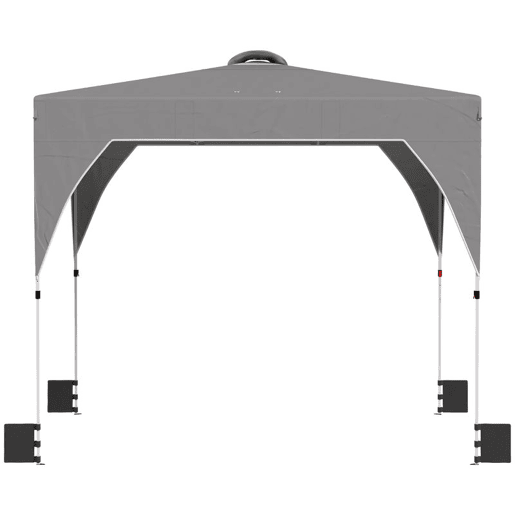 Outsunny Tenda Dobrável 3x3 m Pop-up Tenda de Jardim com Ventilação Superior Bloqueio Central UPF50+ Altura Ajustável 3 Níveis Bolsa de Transporte com Rodas Sacos de Areia Cinza