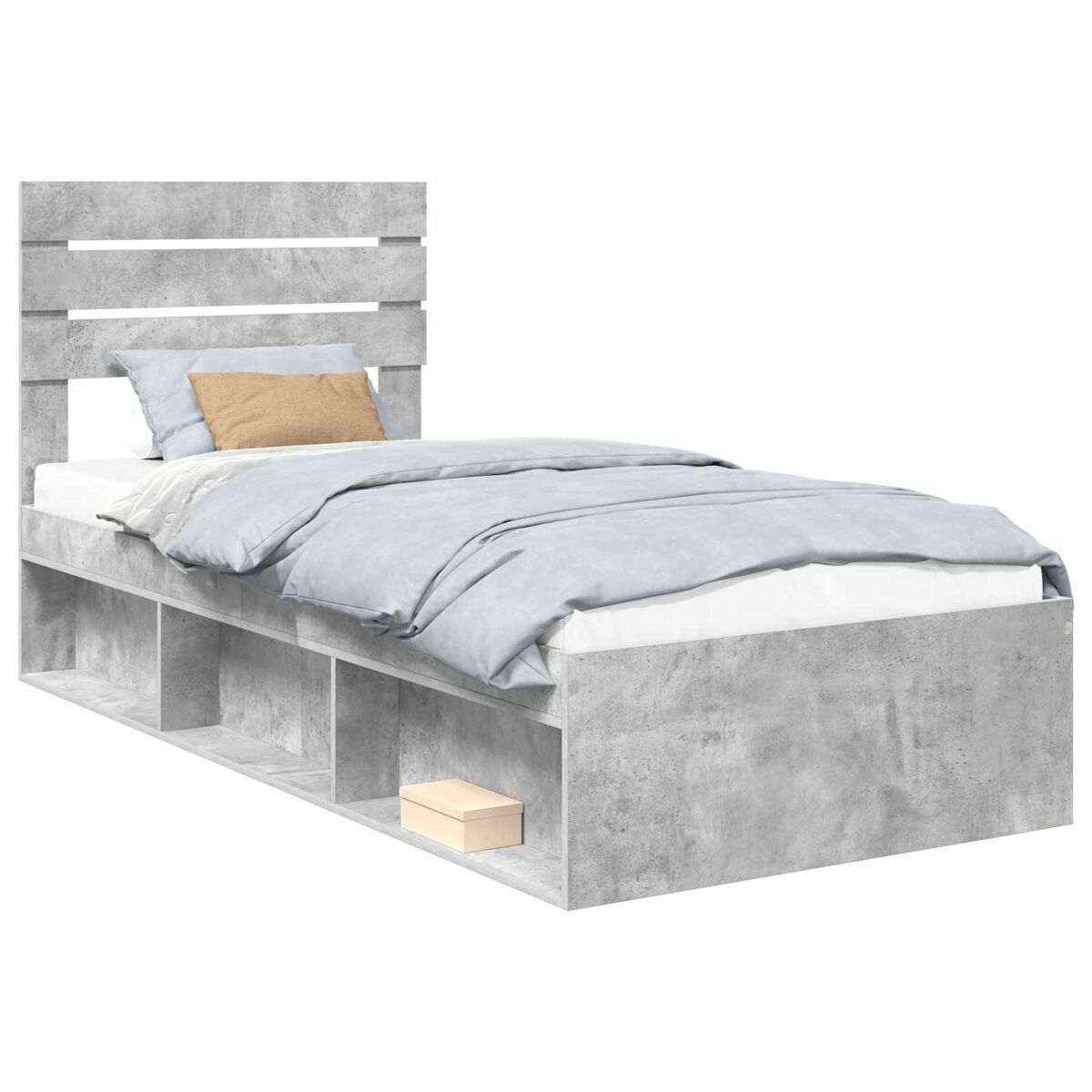 Estructura de cama simple para adultos 78x196 Gris