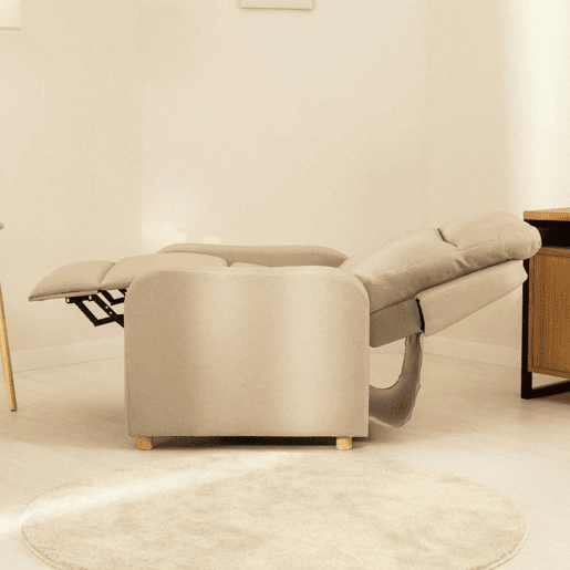 Poltrona Reclinável One Fabric Nalui relax reclinável (77x87x98 cm) Beige