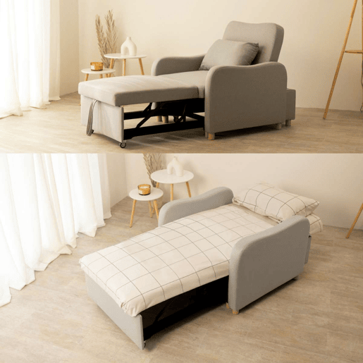 Poltrona cama Buddy Nalui reclinável 3 em 1 (92x97x90 cm) Gris
