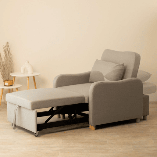 Poltrona cama Buddy Nalui reclinável 3 em 1 (92x97x90 cm) Gris
