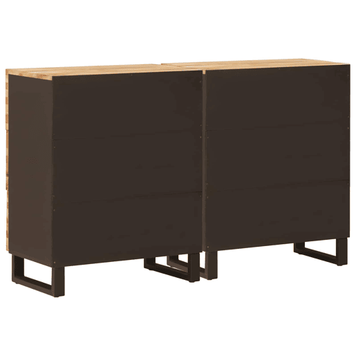 Bufete - Móvei de apoio 2 pcs Castanho 60 x 33 x 75 cm Madeira de manga maciça pt19
