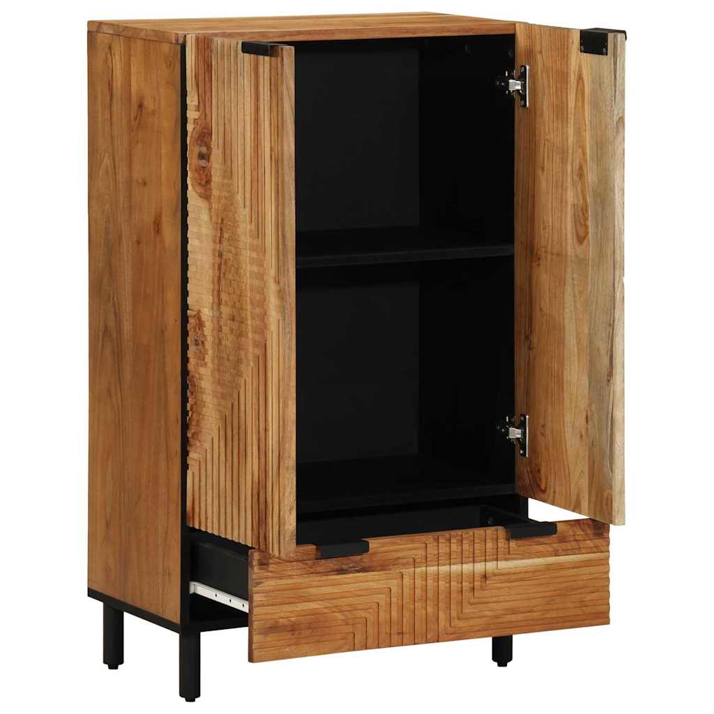 Aparador alto - mueble de almacenamiento con estante con puerta natural 60 x 33,5 x 100 cm es498