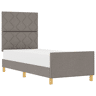 Estrutura de cama de solteiro Design, Cinzento-acastanhado 80 x 200 cm tecido