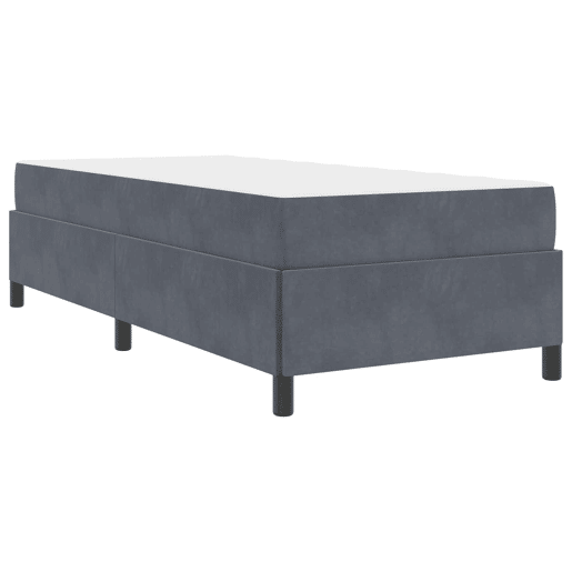 Estrutura de cama de solteiro para adultos com colchão Cinza Escuro 90 x 190 cm tecido