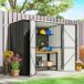 Caseta de Jardín Acero Galvanizado Outsunny 163 Caseta de Jardín Acero Galvanizado Outsunny 163 Gris