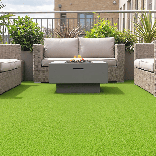 Outsunny Relva Artificial 1m x 4m, Tapete de Relva Artificial com Altura de 10 mm, Drenagem Automática, para Jardim, Terraço, Pátio, Varanda, Interior e Exterior, Verde