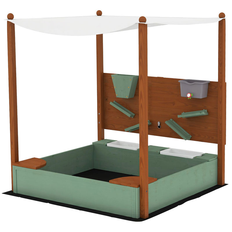 Arenero para Niños Madera de Abeto, PP AIYAPLAY