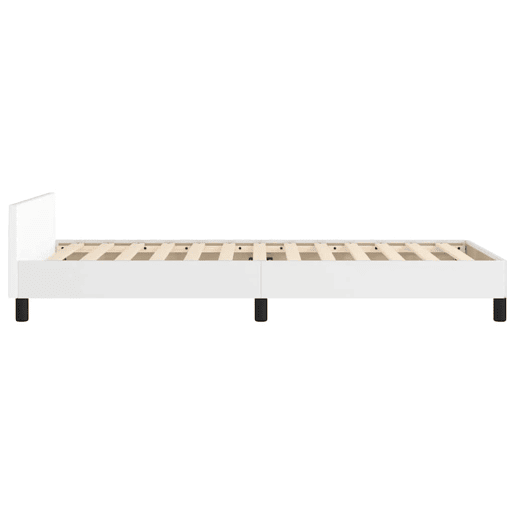 Estrutura de cama de solteiro para adultos c cabeceira 80x200 cm branco