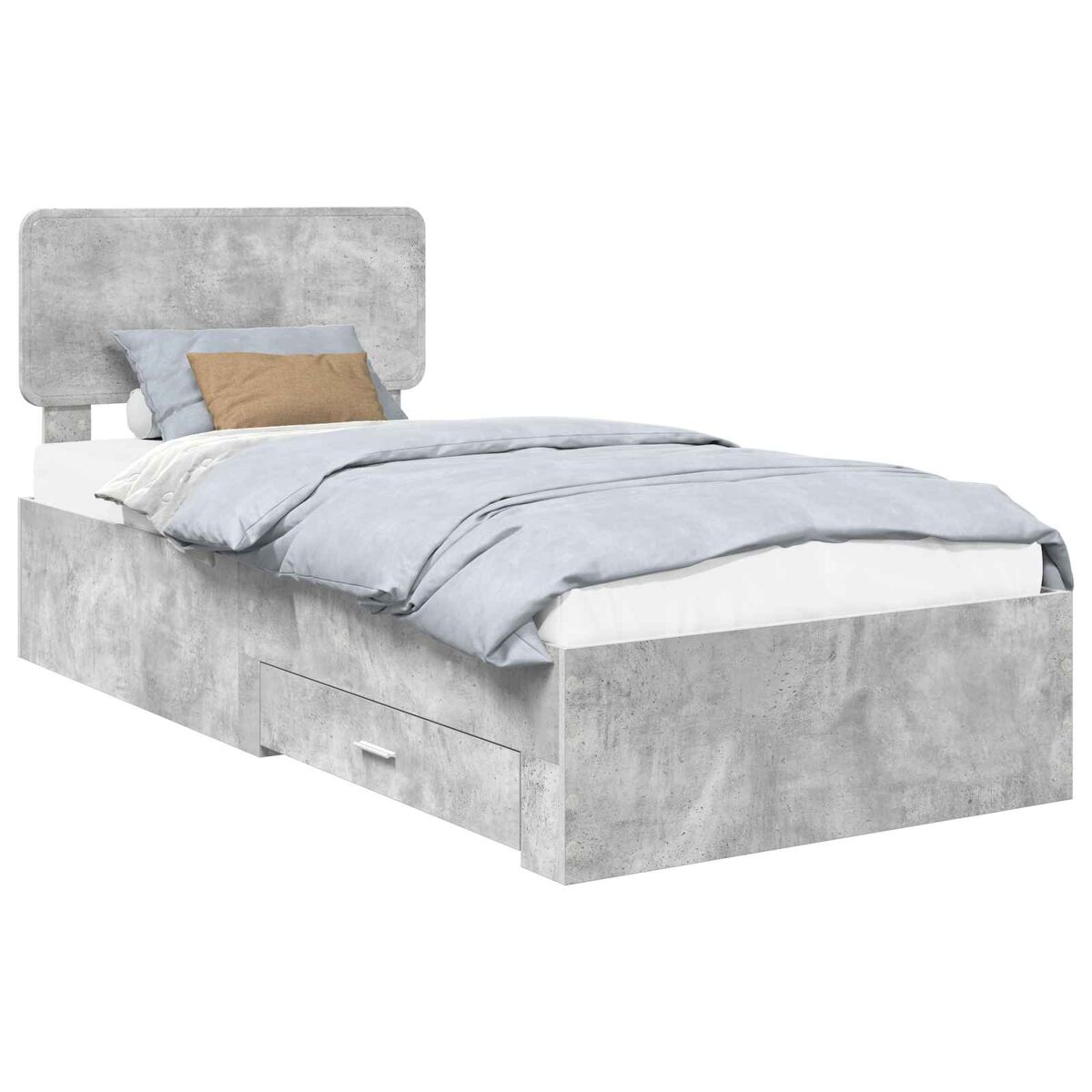 Estructura de cama simple para adultos 78x193 Gris