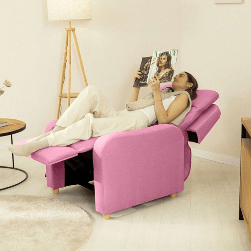 Poltrona Reclinável One Fabric Nalui relax reclinável (77x87x98 cm) Rosa