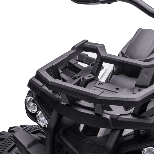 HOMCOM Quad Elétrico para Crianças 12V 10AH, Quad para Crianças de 3 a 5 Anos com 2 Motores, Velocidade de 3 a 8 kmh, Música, Faróis LED, MP3, USB, Cartão TF, Pedal, Avançar e Recuar, Branco