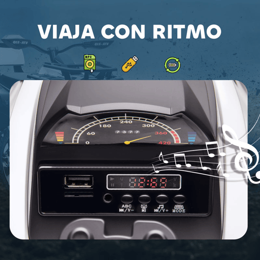 HOMCOM Quad Elétrico para Crianças 12V 10AH, Quad para Crianças de 3 a 5 Anos com 2 Motores, Velocidade de 3 a 8 kmh, Música, Faróis LED, MP3, USB, Cartão TF, Pedal, Avançar e Recuar, Branco