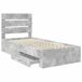 Estructura de cama individual para adultos 93x190 Estructura de cama individual para adultos 93x190 Gris