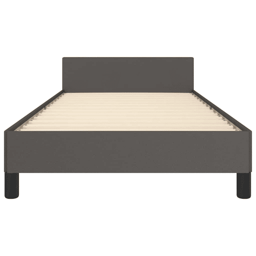 Estrutura de cama de solteiro para adultos c cabeceira 80x200 cm cinzento